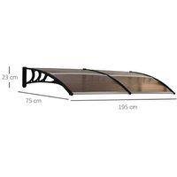 Outsunny Polycarbonate Awning - Brown