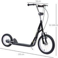 Homcom Scooter For Kids - Black