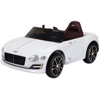 Bentley Style Kids Electric Ride-On Car W/ Led Lights-White