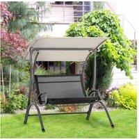 Outsunny 2 Seater Garden Swing Chair - Beige