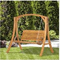 Outsunny Outdoor Wooden Swing Bench Seat