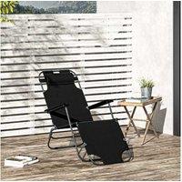 Outsunny Metal Frame 2 In 1 Sun Lounger