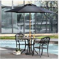 Outsunny 2.5M Wooden Parasol Sun Shade