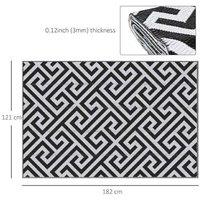 Outsunny 4X6Ft Outdoor Reversible Rug - Transform Your Space!
