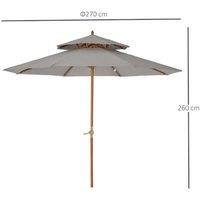 Outsunny Double Tier Garden Gazebo