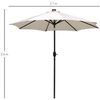 Outsunny Solar LED Patio Parasol for Outdoor Fun