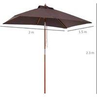 Outsunny Patio Parasol - Outdoor Garden Shade for Family Fun & Leisure, Wide Coverage, Sturdy Weather-Resistant Design