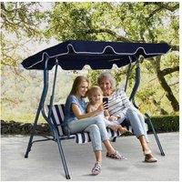 Outsunny 3 Seater Canopy Swing Chair - Blue