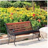 Outsunny 2-Seater Garden Bench Cushion - Black