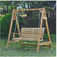 Outsunny Larch Wood Swing Chair Bench