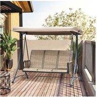 Outsunny Outdoor Patio Porch Swing Chair - Grey