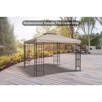 Outsunny 3x3m Weather-Resistant Polyester Gazebo Canopy Top Cover