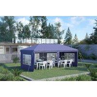 Outsunny 3x6m Steel Garden Gazebo - Weather-Resistant, Removable Sides