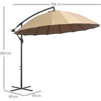 Outsunny 3(M) Cantilever Umbrella - Stylish Outdoor Shade Solution
