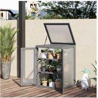 Outsunny Wood Greenhouse Polycarbonate - Grey