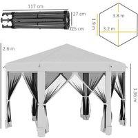 Outsunny Hexagonal Pop-Up Gazebo Canopy