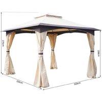 Outsunny Premium Vented Roof Steel Frame Gazebo For Outdoor Gatherings