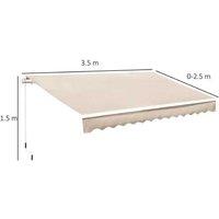 Outsunny Stylish Manual Awning Canopy