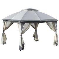 Outsunny Metal Gazebo Canopy Tent