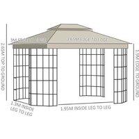 Outsunny Deluxe Patio Gazebo Canopy