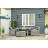 Outsunny Rattan Dining Set - Weather-Resistant Outdoor Elegance