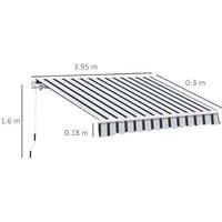Outsunny Deluxe Manual Retractable Awning - Perfect For Outdoor Leisure