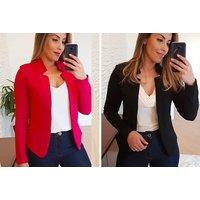 Women'S Slim Fit Blazer - Black, Red, Yellow, Pink & White