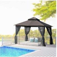 Outsunny Gazebo Canopy Double Tier Roof