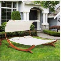 Outsunny Hammock Chaise Day Bed - Cream