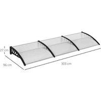 Outsunny Elegant Clear Front Door Canopy