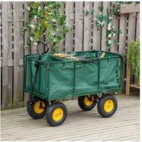 Outsunny Cart Truck Trolley Wheelbarrow - Green