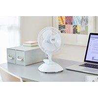 Neo Mini 6 Dual Speed Clippable Desk Fan - Black & White Colours