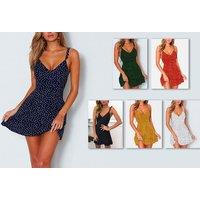 Women'S Polka Dot Backless Sling Dress - 6 Options