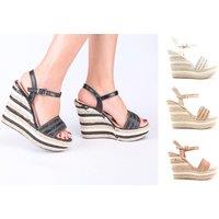 Women'S Espadrille Wedge Sandals - 4 Colours