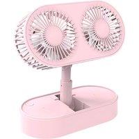 Usb Powered Dual Blade Mini Desk Fan - 4 Colours