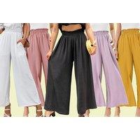 Casual Summer Wide Leg Trousers - 5 Colours & 5 Sizes!