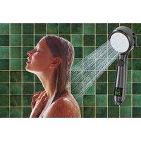 Water-Saving Shower Head With Temperature Lcd Display - 5 Colours - Black