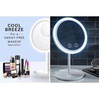 Multi-Functional Led Make Up Mirror With Fan