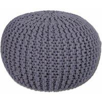 Knitted Beanbag Footstool - Dark Grey!