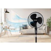 Black 16 Oscillating Floor Standing Pedestal Fan - Optional Remote Control