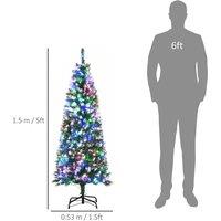 5Ft Tall Prelit Pencil Slim Artificial Christmas Tree