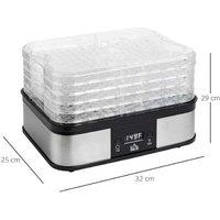 HOMCOM 5-Tier Food Dehydrator - Energy Efficient, Multi-Tray, Compact Snack Maker
