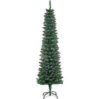 5.5Ft Artificial Snow Dipped Christmas Tree Xmas Pencil Tree - Green