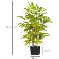 HOMCOM Realistic Bamboo Tree Delight - Low Maintenance Indoor Plant