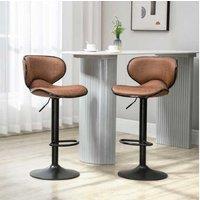 Homcom Elegant Brown Bar Stool Set