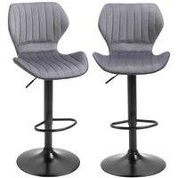 Chic Homcom Grey Bar Stool Set