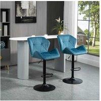 Chic Homcom Blue Bar Stools Set