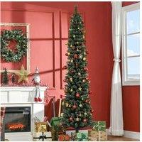 7.5Ft Artificial Snow Dipped Christmas Tree - Green