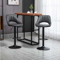 Homcom Stylish Adjustable Swivel Barstools