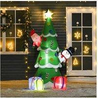 Homcom 2.1M Christmas Inflatable Tree Led Lighted